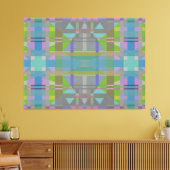Green Blue Lila Geometric Leinwanddruck (Insitu (Wohnzimmer))
