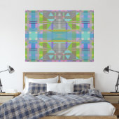 Green Blue Lila Geometric Leinwanddruck (Insitu (Schlafzimmer))
