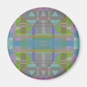 Green Blue Lila Geometric Magnet (Vorne)