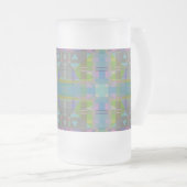 Green Blue Lila Geometric Mattglas Bierglas (VorderseiteRechts)