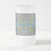 Green Blue Lila Geometric Mattglas Bierglas (Mittel)