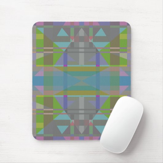 Green Blue Lila Geometric Mousepad (Mit Mouse)