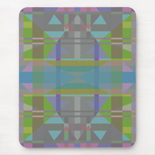 Green Blue Lila Geometric Mousepad (Vorne)