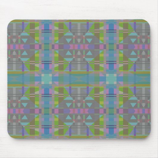 Green Blue Lila Geometric Mousepad (Vorne)