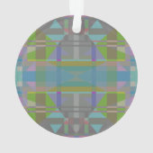 Green Blue Lila Geometric Ornament (Rückseite)