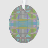 Green Blue Lila Geometric Ornament (Vorderseite)