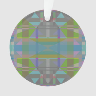 Green Blue Lila Geometric Ornament