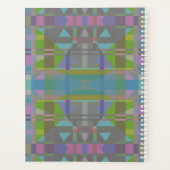 Green Blue Lila Geometric Planer (Rückseite)