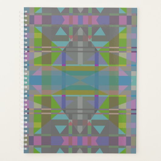 Green Blue Lila Geometric Planer (Vorderseite)