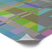 Green Blue Lila Geometric Poster (Ecke)