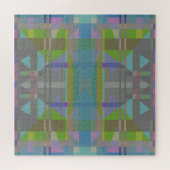 Green Blue Lila Geometric Puzzle (Horizontal)