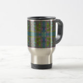 Green Blue Lila Geometric Reisebecher (VorderseiteRechts)