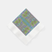 Green Blue Lila Geometric Serviette (Ecke)
