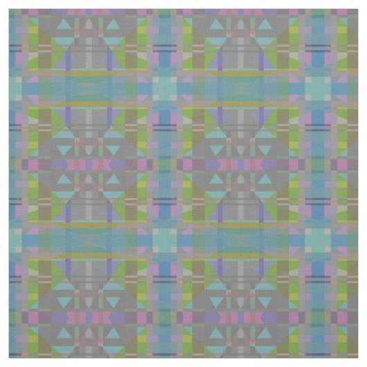Green Blue Lila Geometric Stoff (Muster)