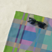 Green Blue Lila Geometric Strandtuch (Beispiel)