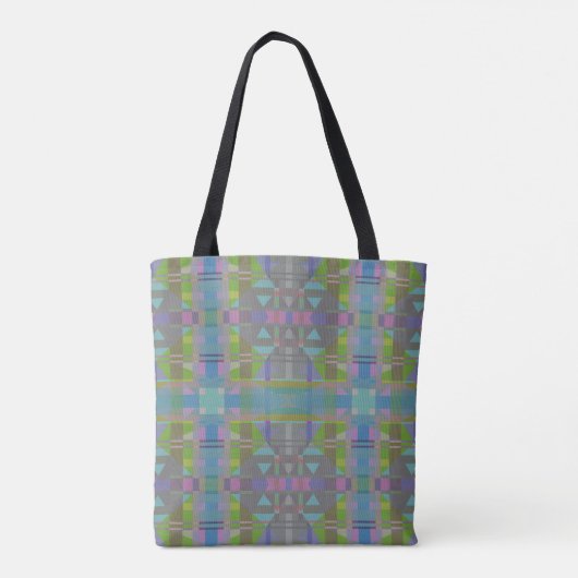 Green Blue Lila Geometric Tasche (Rückseite)