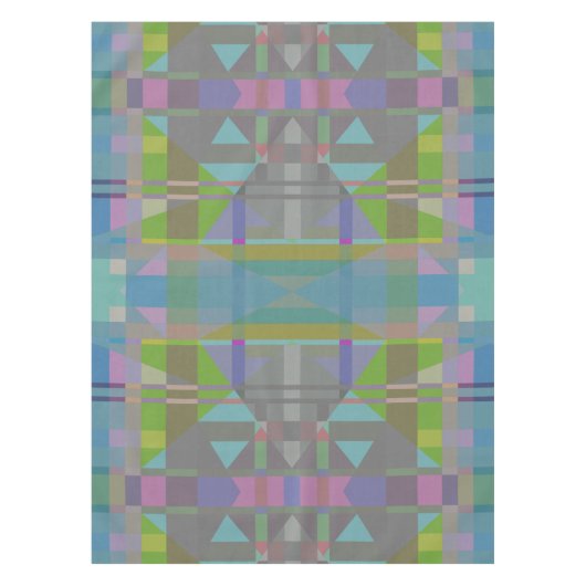 Green Blue Lila Geometric Tischdecke (Vorderseite)