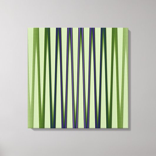 Green Blue Lila Modernes Abstraktes Wellenmuster Leinwanddruck (Vorderseite)