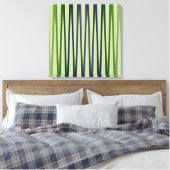 Green Blue Lila Modernes Abstraktes Wellenmuster Leinwanddruck (Insitu (Schlafzimmer))