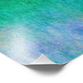 Green Blue Lila Watercolor Hintergrund Fotodruck (Ecke)