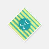 Green & Blue Line Stilvolle Elegante Golf Lover Sp Serviette (Ecke)