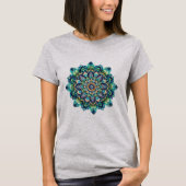 Green/Blue Mandala Basic-T - Shirt (Vorderseite)