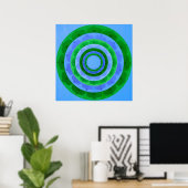Green Blue Mandala Poster (Heimbüro)