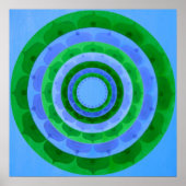 Green Blue Mandala Poster (Vorne)