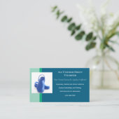 Green Blue Medical Clogs Uniform Visitenkarte (Stehend Vorderseite)