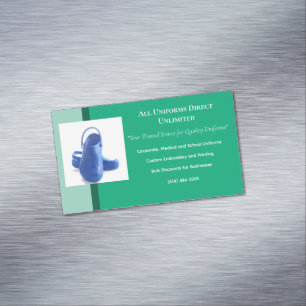 Green Blue Medical Uniform Nurse Shoes Magnetische Visitenkarte