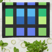 Green Blue Minimal Plätze Geschirrtuch (Gefaltet)
