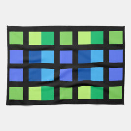 Green Blue Minimal Plätze Geschirrtuch