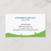 Green Blue Modern Landscaping Logo Visitenkarte (Rückseite)