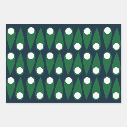 Green Blue Modern Polka Dot Geschenkpapier Set (Vorderseite 2)