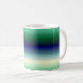 Green Blue Ombre Kaffeetasse (VorderseiteRechts)