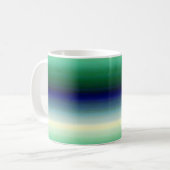 Green Blue Ombre Kaffeetasse (Vorderseite Links)