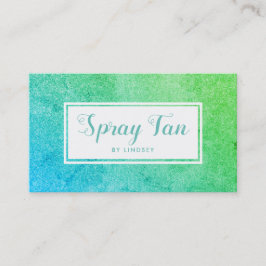 Green Blue Ombre Sparkle Glitzer Beauty Spray Tan Visitenkarte