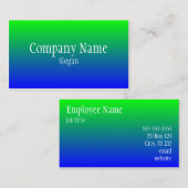 Green Blue Ombre Visitenkarte (Vorne/Hinten)