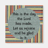 Green Blue Orange Stripe Bibel Verse Magnet (Vorne)