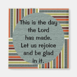 Green Blue Orange Stripe Bibel Verse Magnet