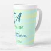 Green blue pastel watercolor bridal shower name da milchtasse (Rechte Ecke)