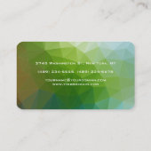 Green Blue Pattern Monogram Creative Stylish Visitenkarte (Rückseite)