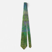 Green Blue Peacock Color Abstrakt Neck Tie Necktie Krawatte (Vorderseite)