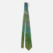 Green Blue Peacock Color Abstrakt Neck Tie Necktie Krawatte (Rückseite)