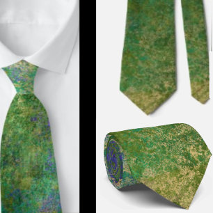 Green Blue Peacock Color Abstrakt Neck Tie Necktie Krawatte