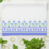 Green Blue Periwinkle Blumenstrauß personalisieren Handtuch (Gefaltet)