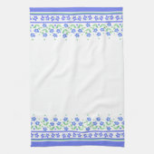 Green Blue Periwinkle Blumenstrauß personalisieren Handtuch (Vertikal)