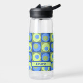 Green Blue Personalisiert Square Dot Pattern Trinkflasche (Links)