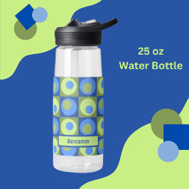 Green Blue Personalisiert Square Dot Pattern Trinkflasche