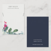 GREEN BLUE PINK EUCALYPTUS FAUNA NECKLACE DISPLAY VISITENKARTE (Vorne/Hinten)